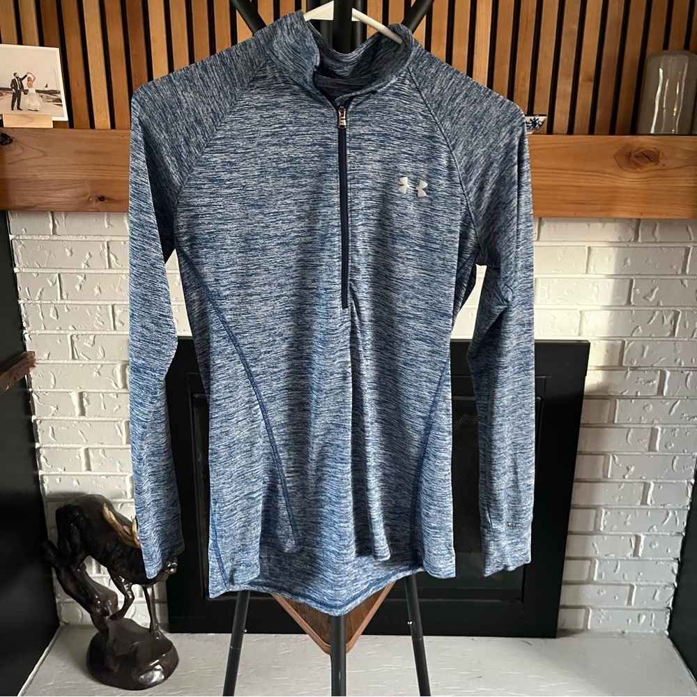 Under Armour Blue Heather Quarter-Zip Pullover